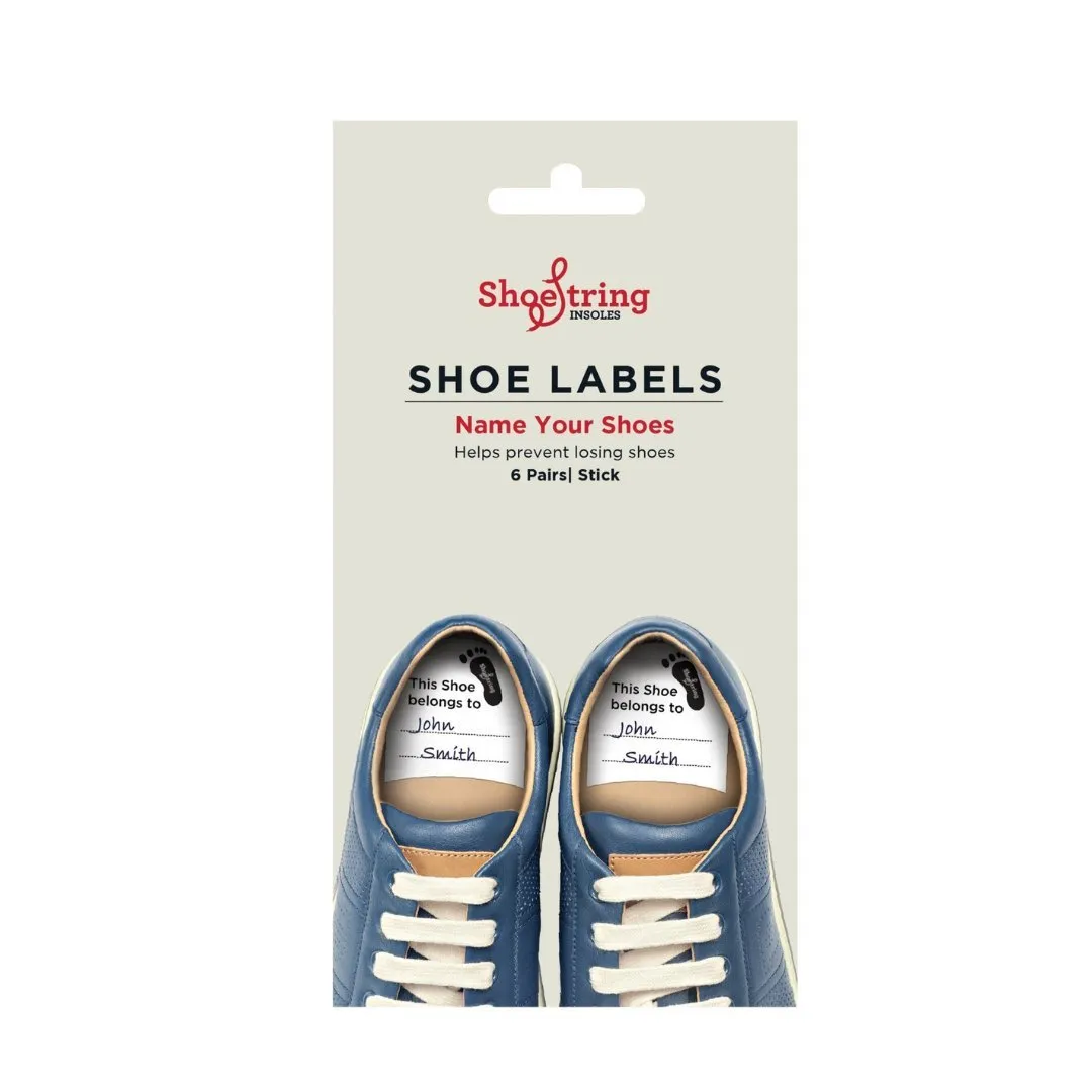 Shoestring: Shoe Labels - 6-Pack