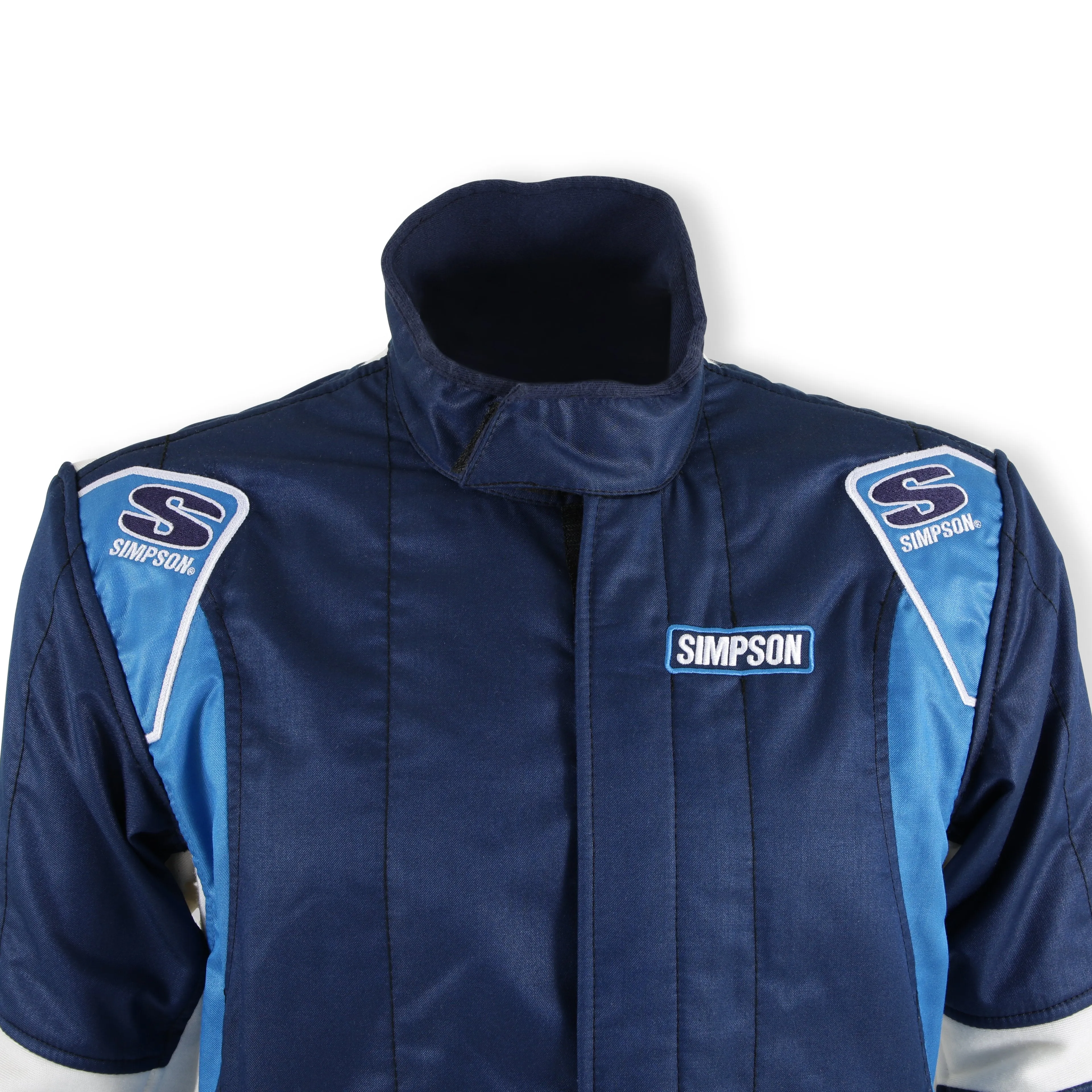 Simpson Supercoil Racing Suit - Navy/Bush Blue/White