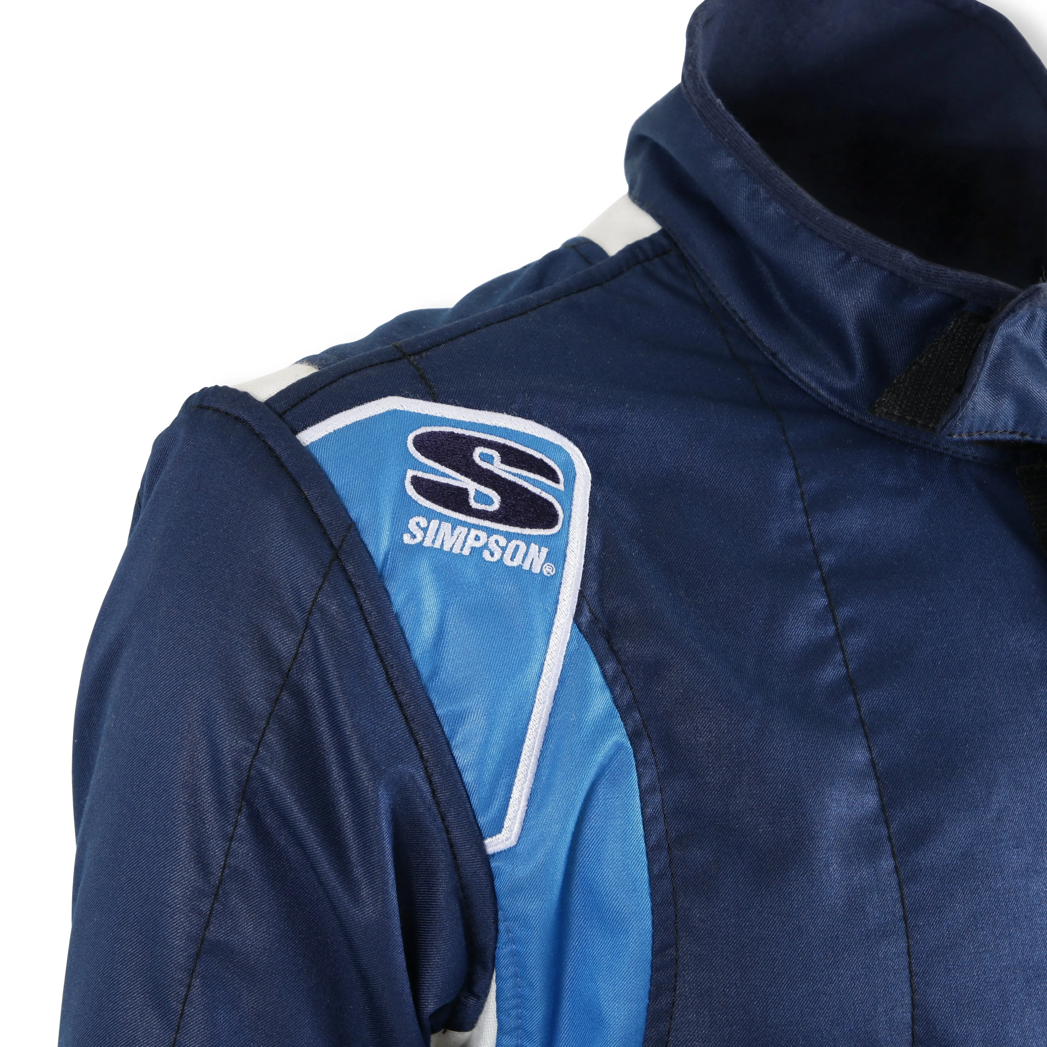 Simpson Supercoil Racing Suit - Navy/Bush Blue/White