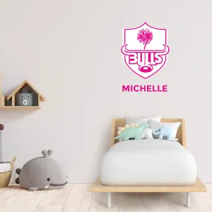 Sports Teams - Wall Decals - Blue Bulls (pink)