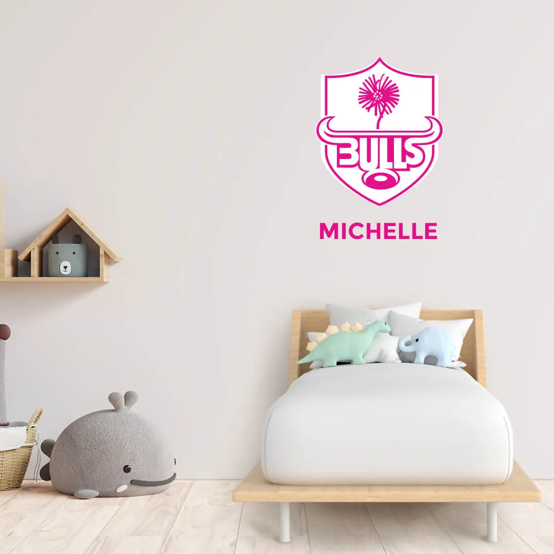 Sports Teams - Wall Decals - Blue Bulls (pink)