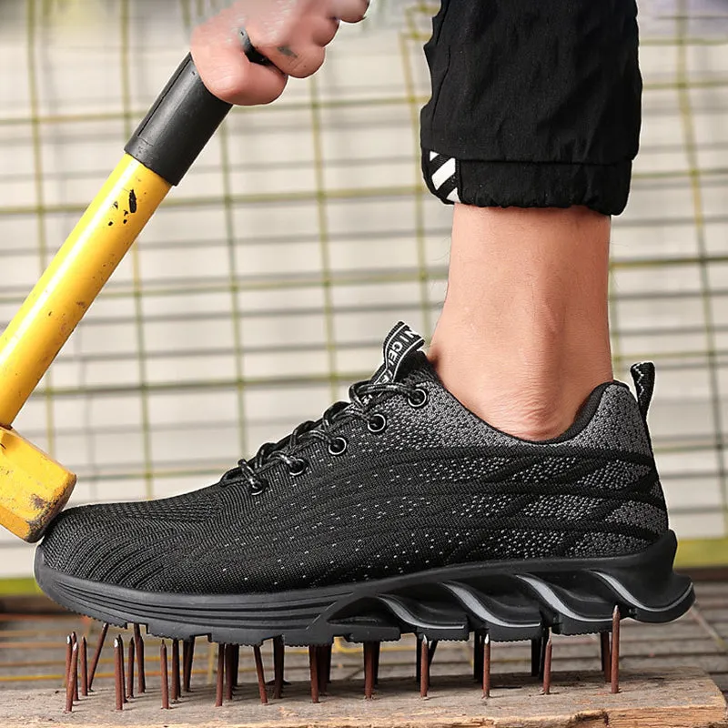 Steel Toe Shoes for Men Lightweight Safety Work Indestructible Breathable Comfortable Industry & Construction Work Sneakers