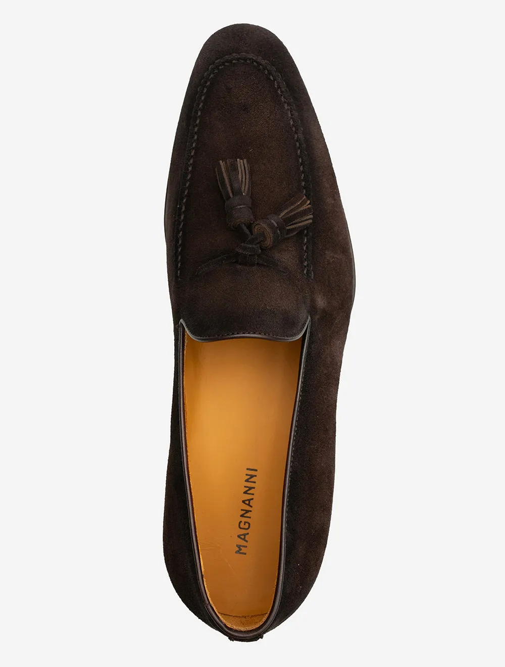 Suede Loafer With Tassle Cognac