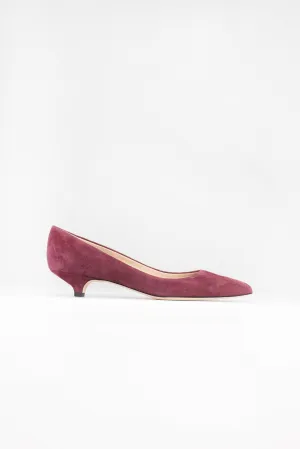 The Kitty Point, Maroon Suede