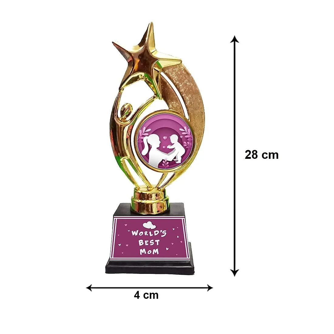 Tuelip World's Best Mom Trophy I Birthday Gift I Gift for Mom I, New Year Gift Mom, Sister,