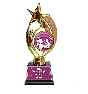 Tuelip World's Best Mom Trophy I Birthday Gift I Gift for Mom I, New Year Gift Mom, Sister,