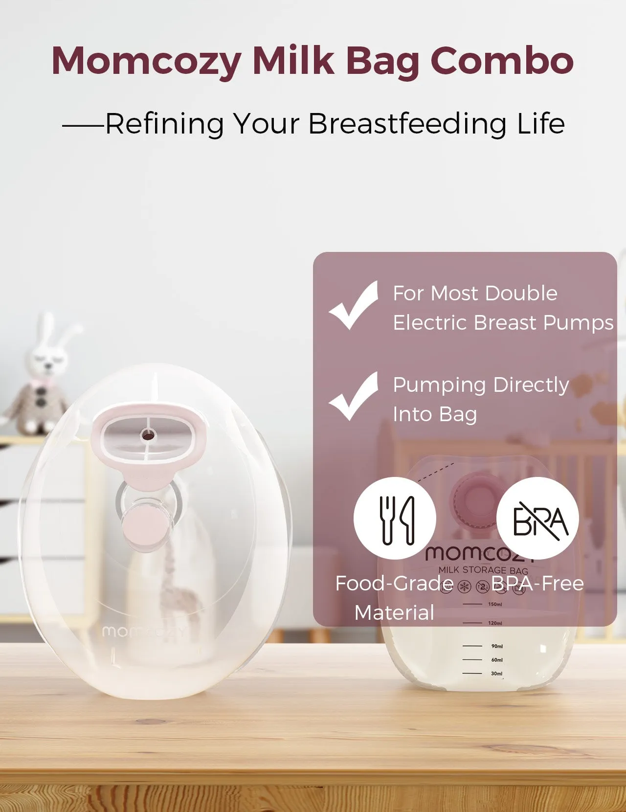 V1/V2 Hands-Free Breast Pump Replacement Parts