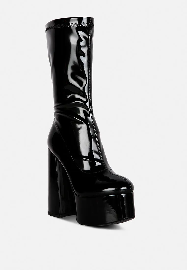 Vinkele Block Heeled Ankle Boot