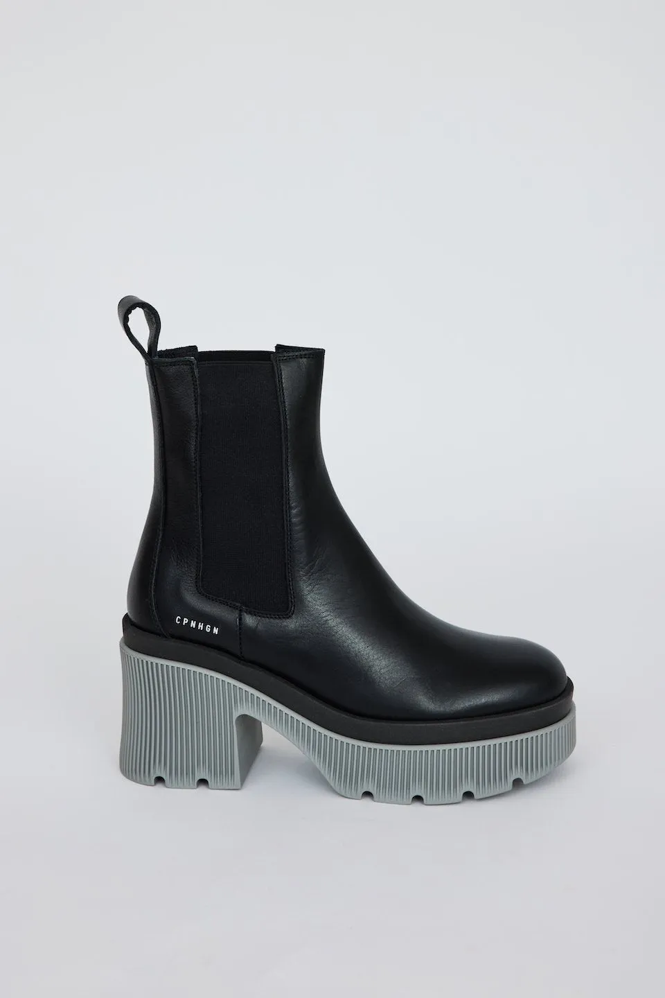 Vitello Black Mid Grey Ankle Boots