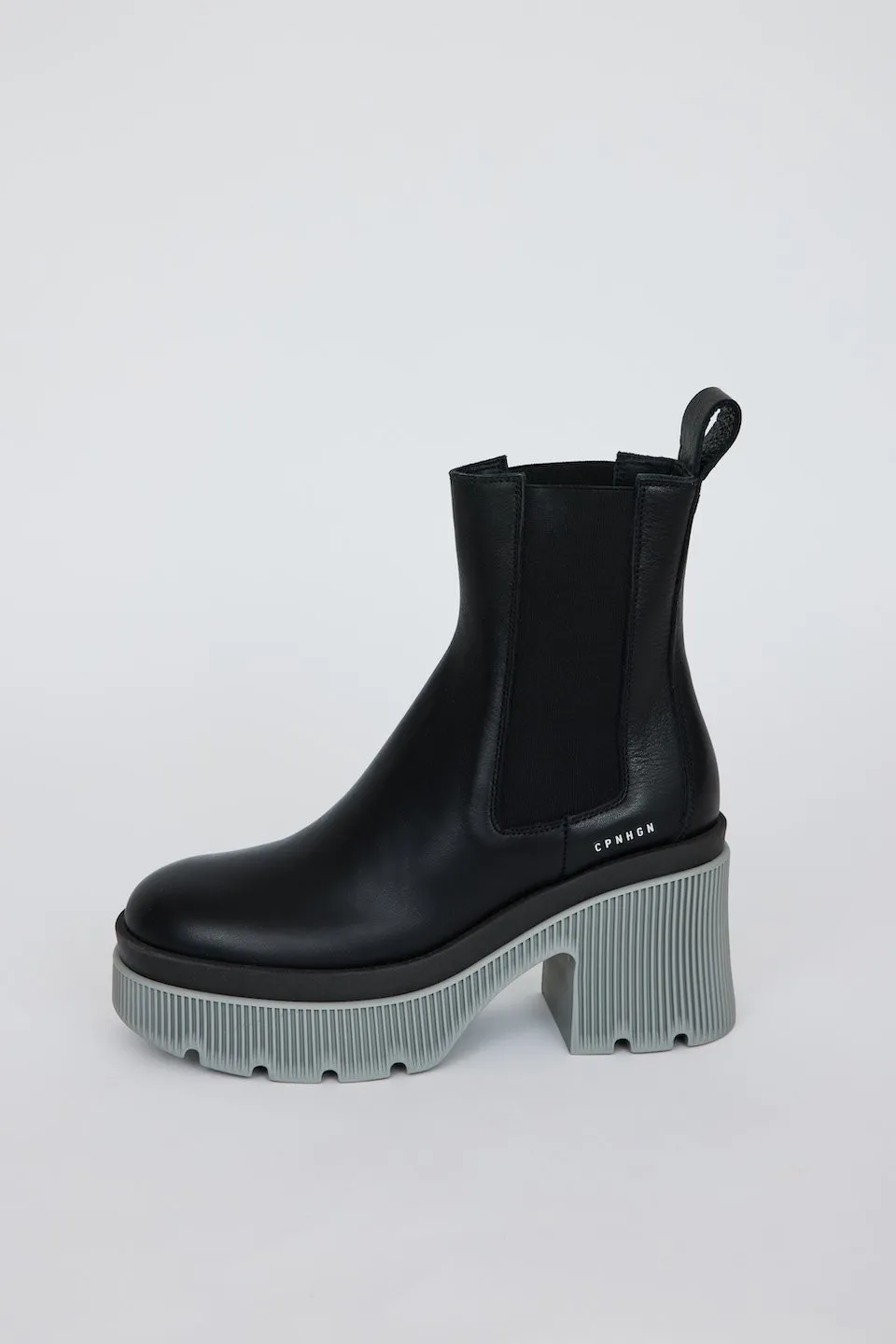 Vitello Black Mid Grey Ankle Boots