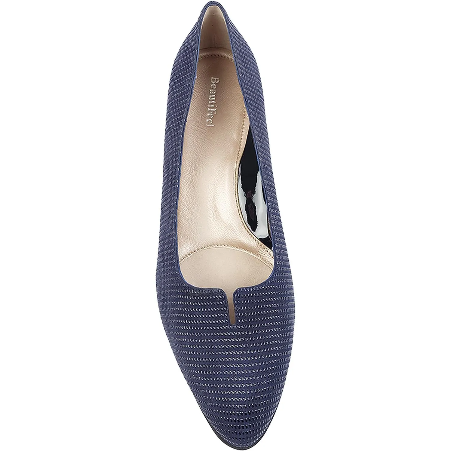 Women's BeautiFeel Mystique Navy Linear 3D Print Suede