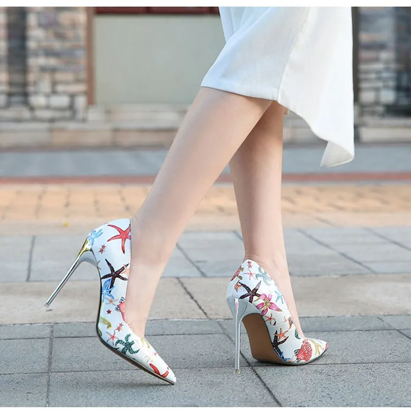 xiangtuibao Super High Heels Women Party Shoes Fashion Women Pumps Heeled Shoes Pointed toe Ladies Wedding Shoes Thin Heel 11cm A4211